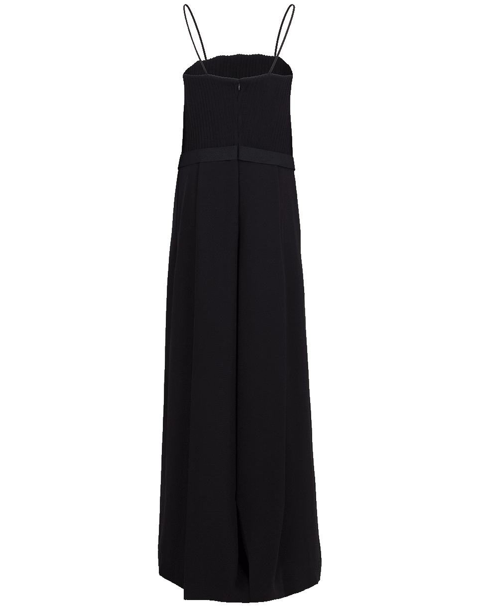 BRANDON MAXWELL-Ribbed Bodice Jumpsuit-BLACK