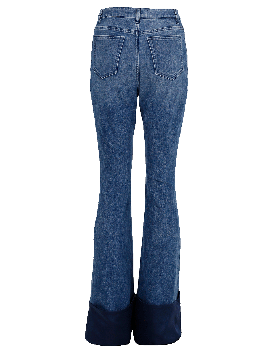 BRANDON MAXWELL-Satin Cuff Denim-