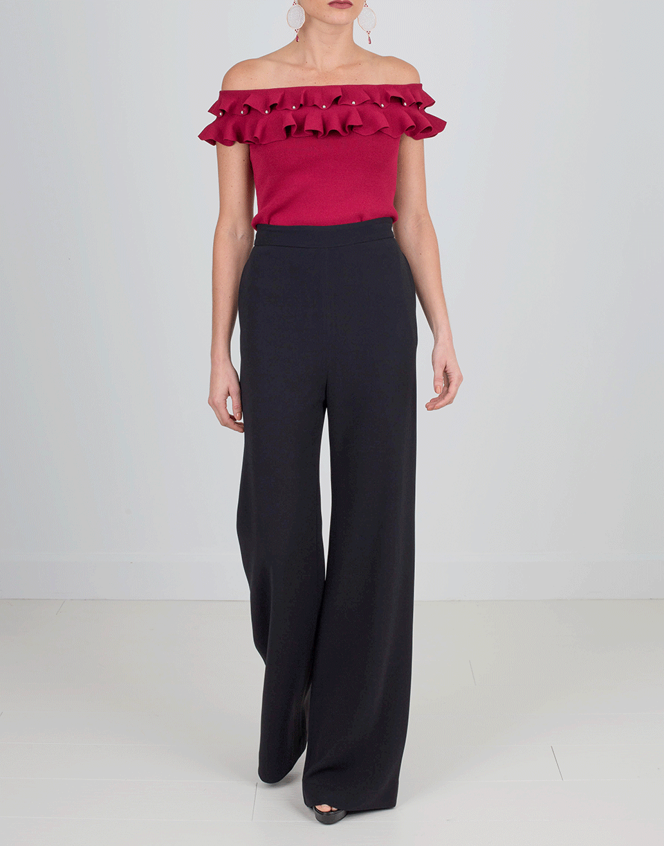 BRANDON MAXWELL-Wide Leg Trouser-