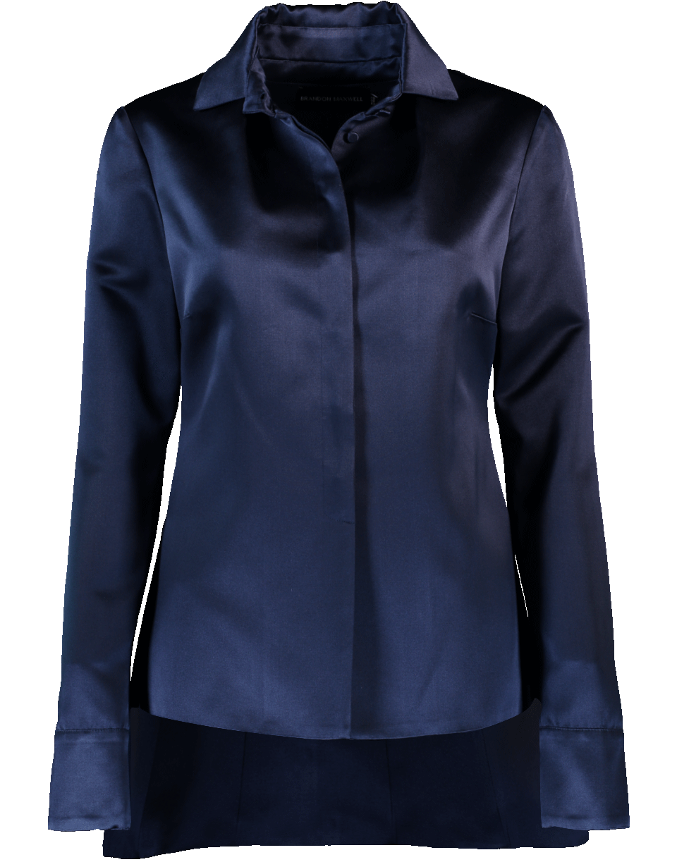 BRANDON MAXWELL-Satin Shirt-