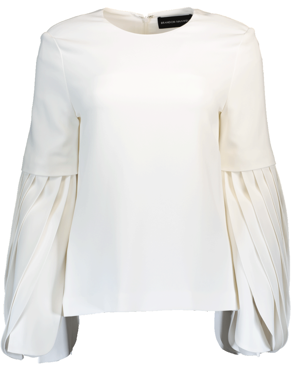 BRANDON MAXWELL-Petal Sleeve Top-