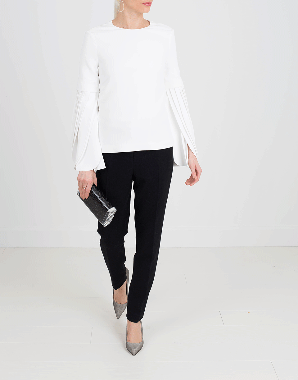BRANDON MAXWELL-Petal Sleeve Top-