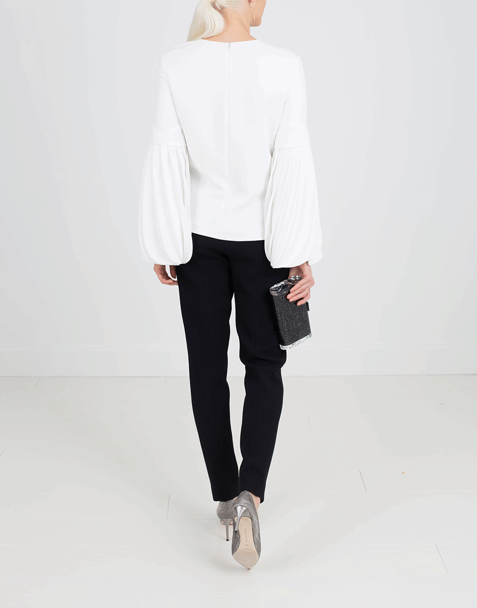 BRANDON MAXWELL-Petal Sleeve Top-