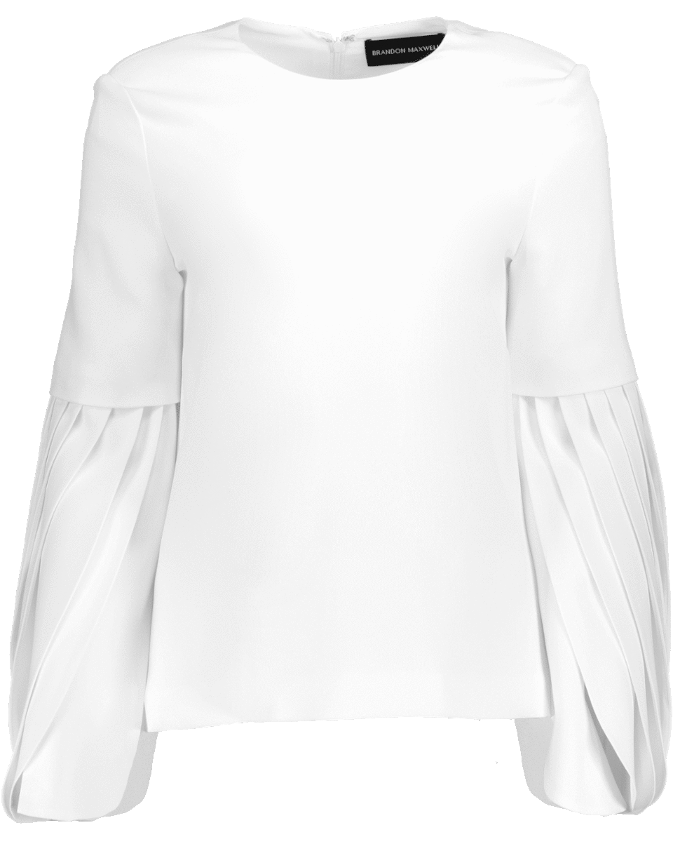 BRANDON MAXWELL-Petal Sleeve Top-