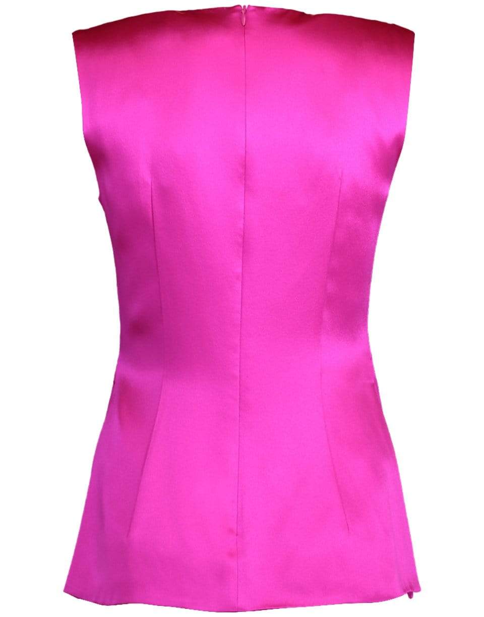 BRANDON MAXWELL-Sleeveless Crewneck Shell Top-