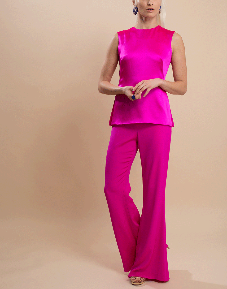 BRANDON MAXWELL-Sleeveless Crewneck Shell Top-