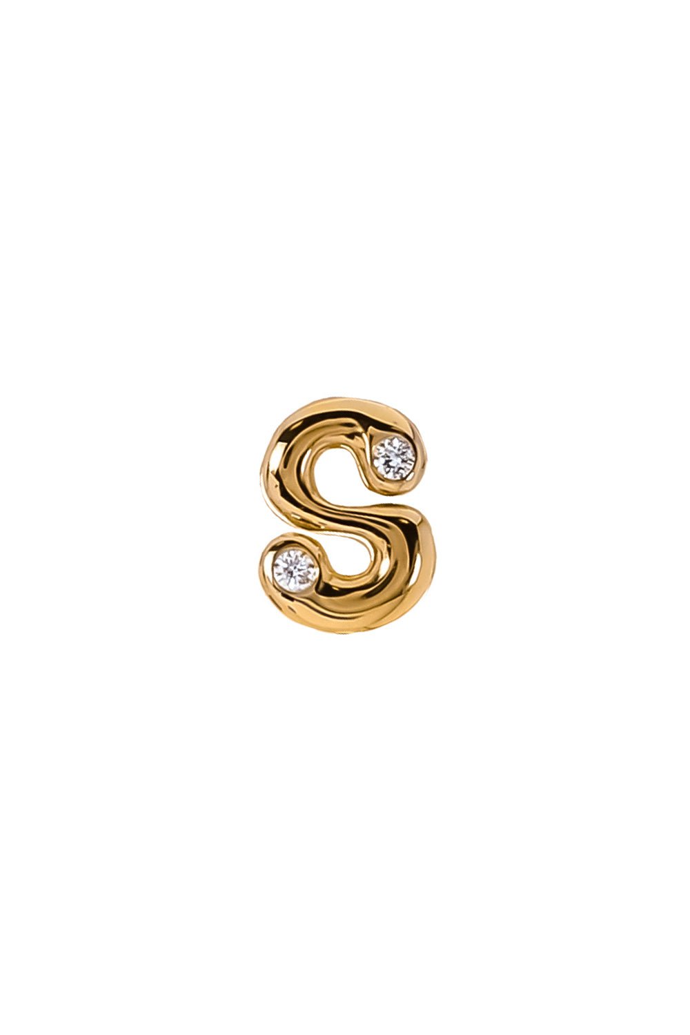 BRENT NEALE-Diamond Alphabet Stud Earring-