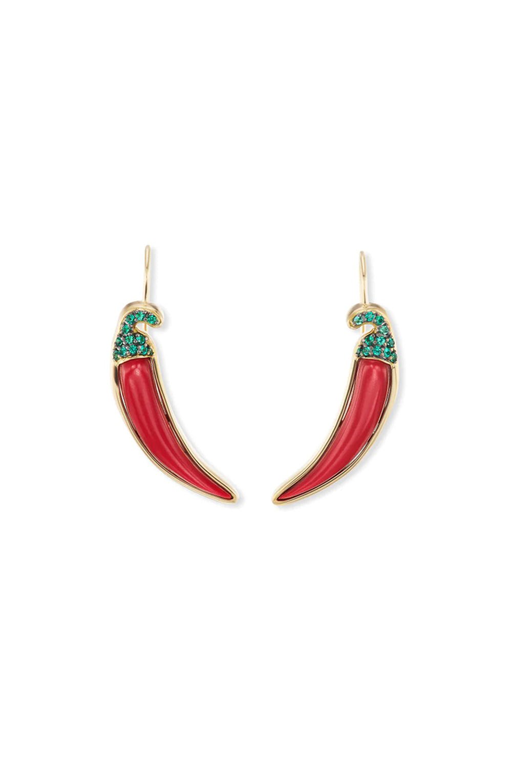 BRENT NEALE-Chili Pepper Earrings-YELLOW GOLD