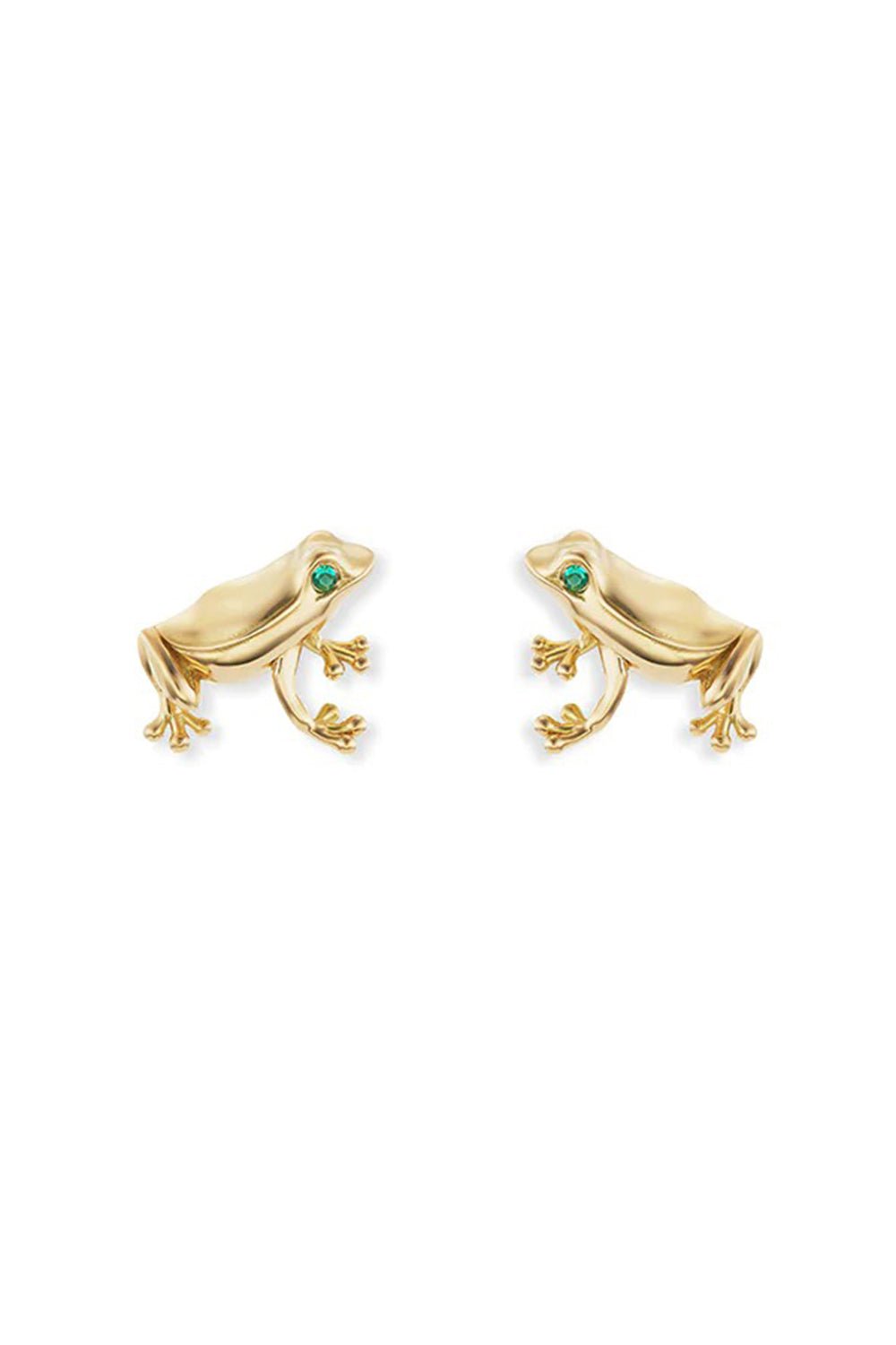 BRENT NEALE-Frog Stud Earrings-YELLOW GOLD
