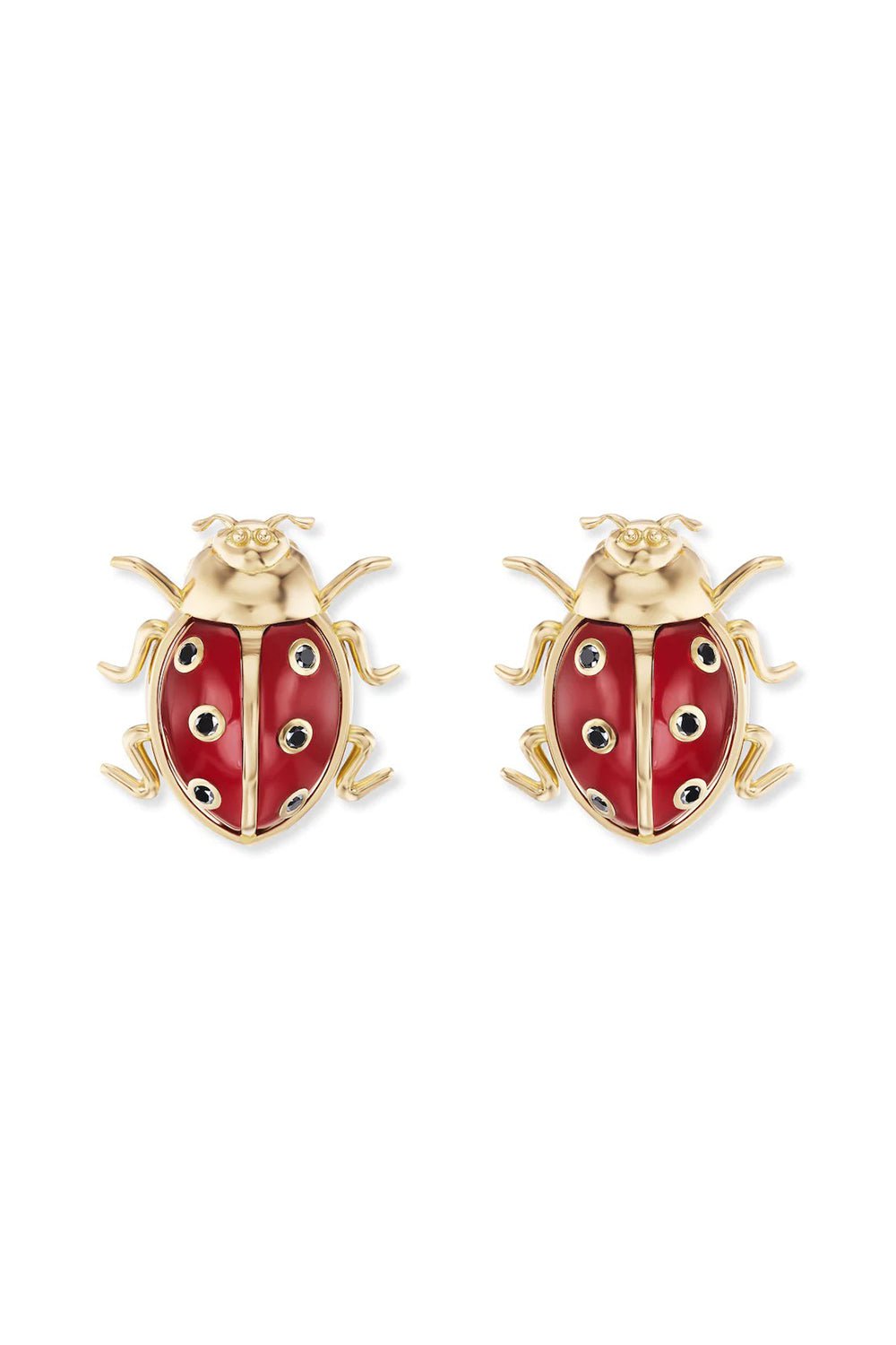 BRENT NEALE-Ladybug Earrings-YELLOW GOLD