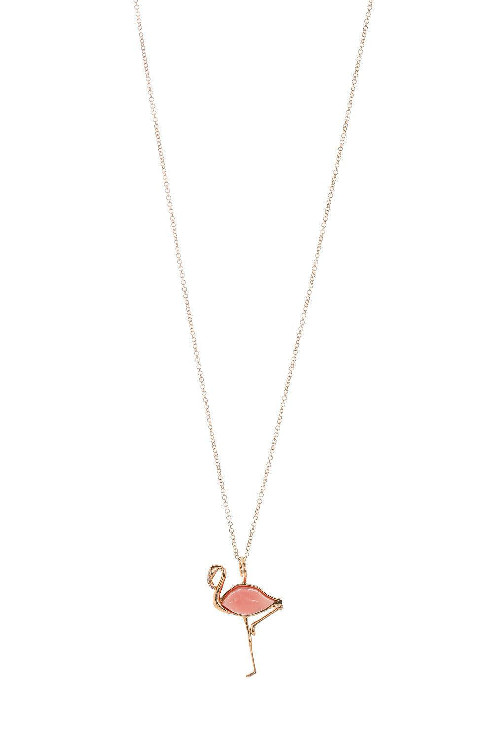BRENT NEALE-Flamingo Pendant Necklace-ROSE GOLD