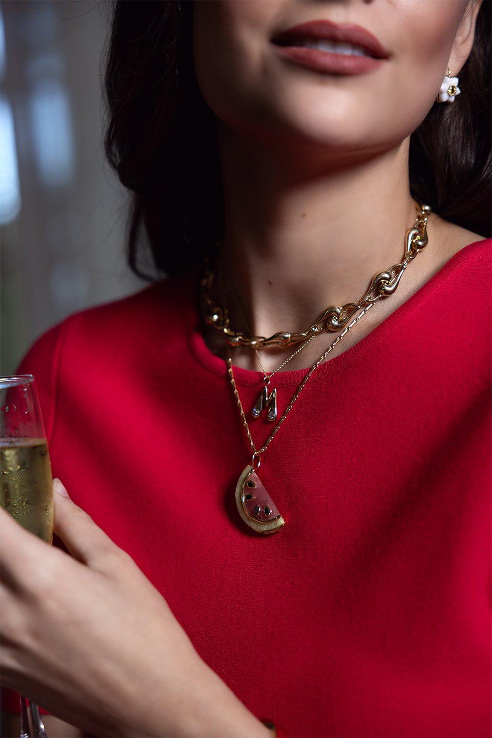 BRENT NEALE-Large Knot Chain-YELLOW GOLD