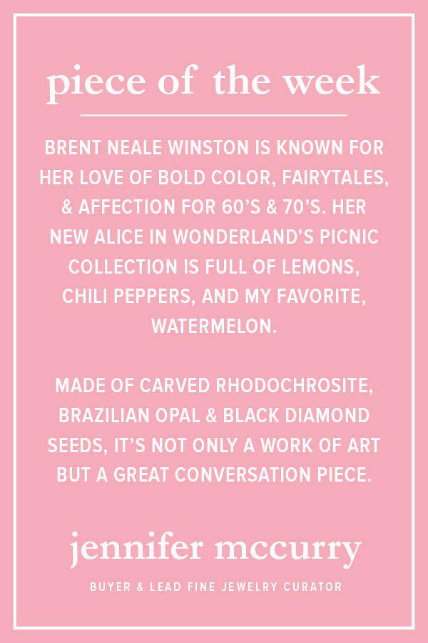 BRENT NEALE-Medium Watermelon Pendant Necklace-YELLOW GOLD