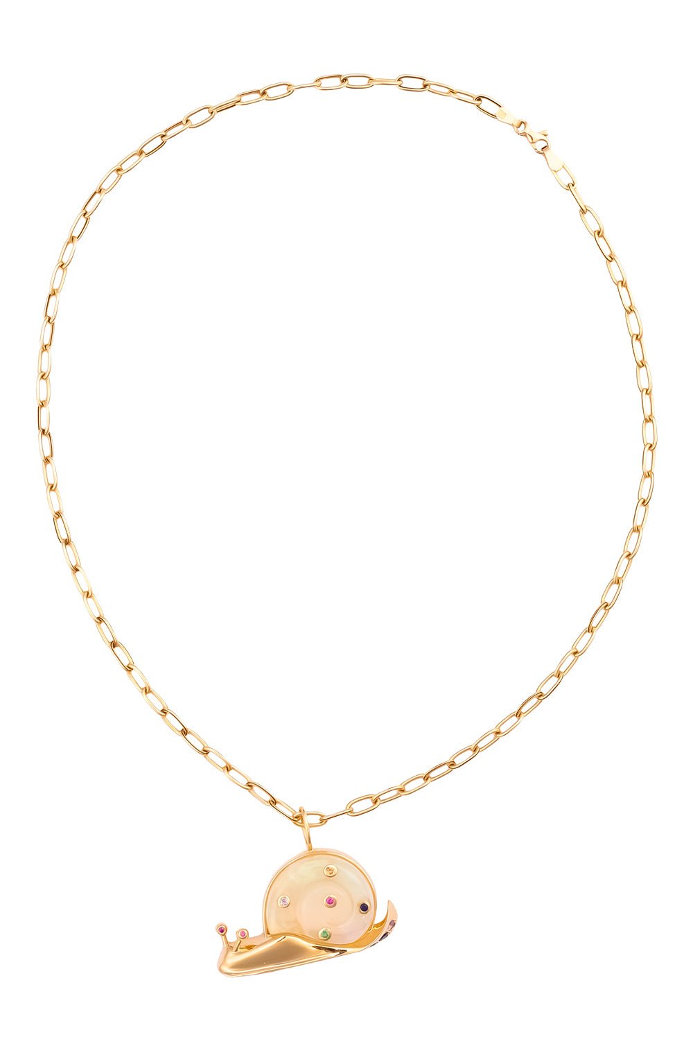 BRENT NEALE-Opal Snail Necklace-YELLOW GOLD