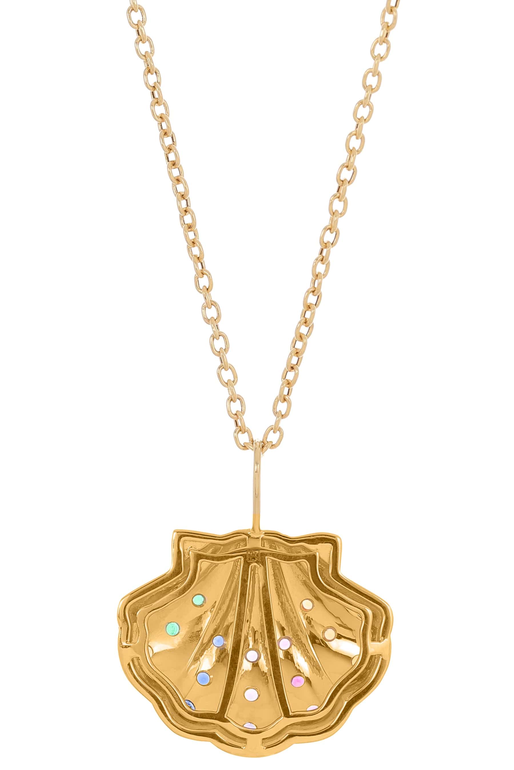 BRENT NEALE-Rainbow Shell Necklace-YELLOW GOLD