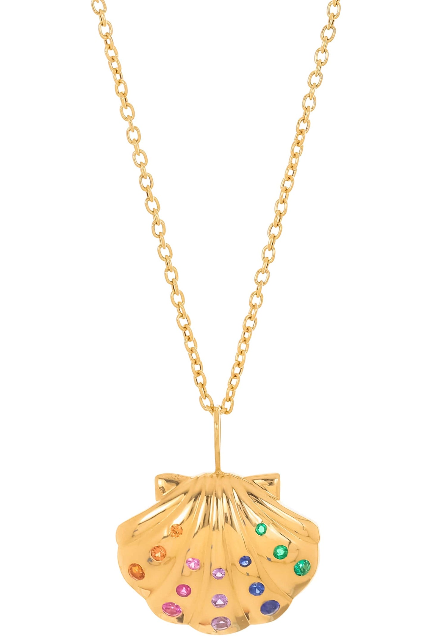 BRENT NEALE-Rainbow Shell Necklace-YELLOW GOLD