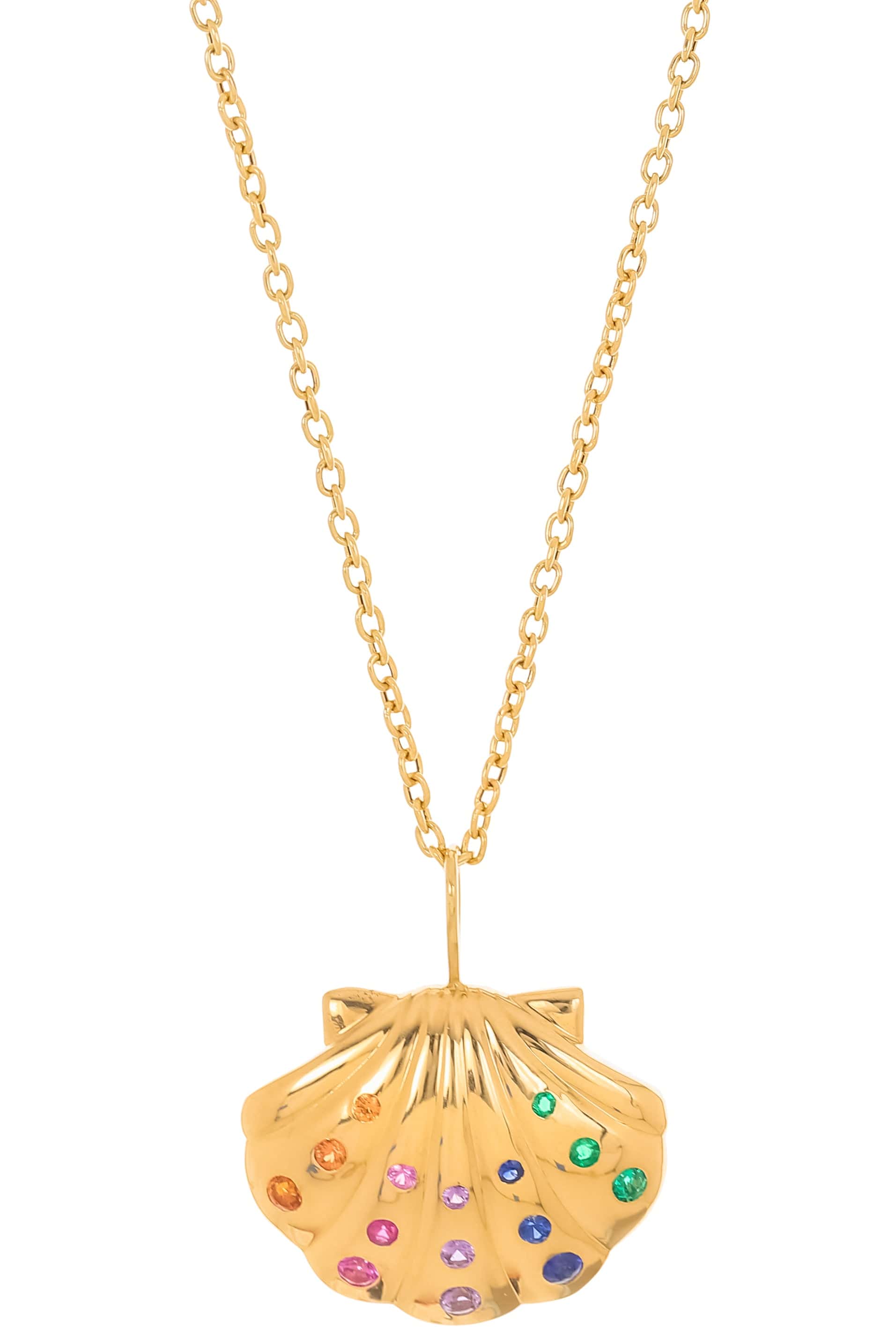 BRENT NEALE-Rainbow Shell Necklace-YELLOW GOLD