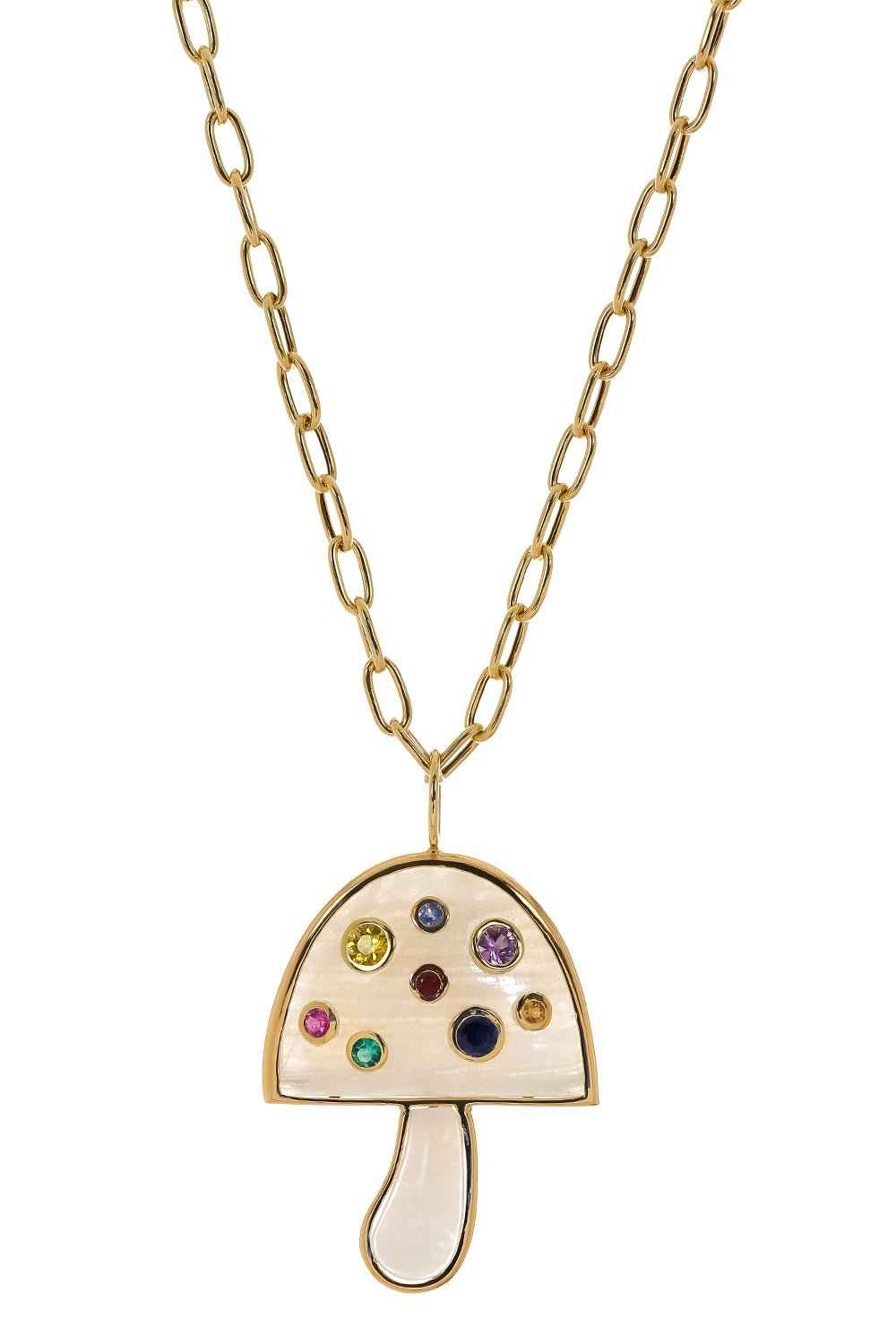 BRENT NEALE-Yellow Chalcedony Mushroom Necklace-YELLOW GOLD