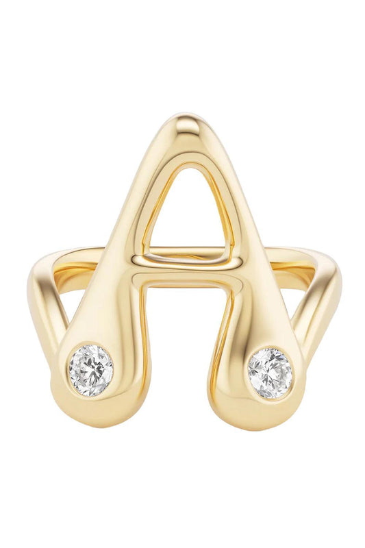 Diamond A Bubble Ring-YELLOW GOLD-7-JEWELRYFINE JEWELRING-BRENT NEALE
