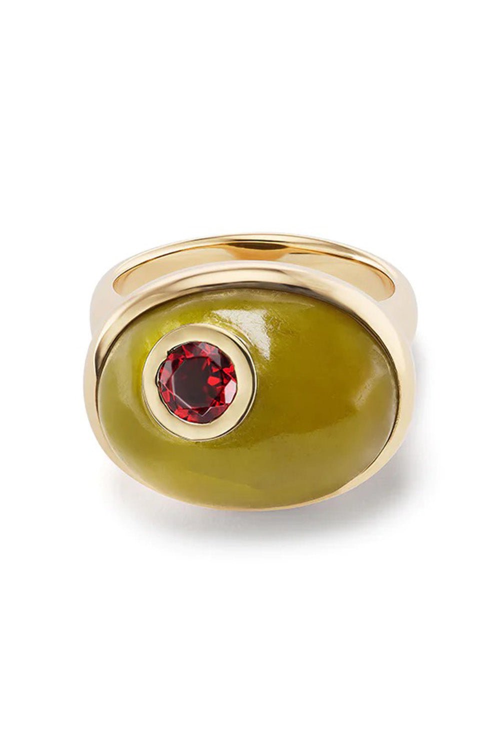BRENT NEALE-Olive Ring-YELLOW GOLD