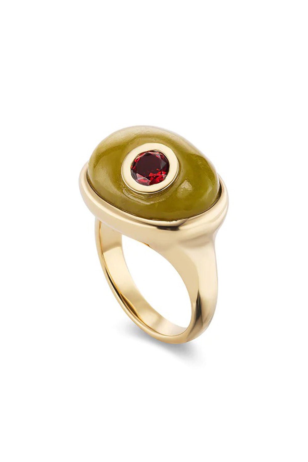 BRENT NEALE-Olive Ring-YELLOW GOLD