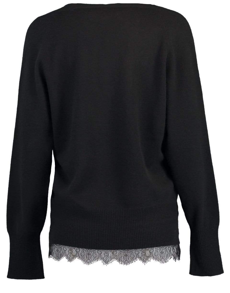 BROCHU WALKER-Black Lace Vee Looker Pullover-