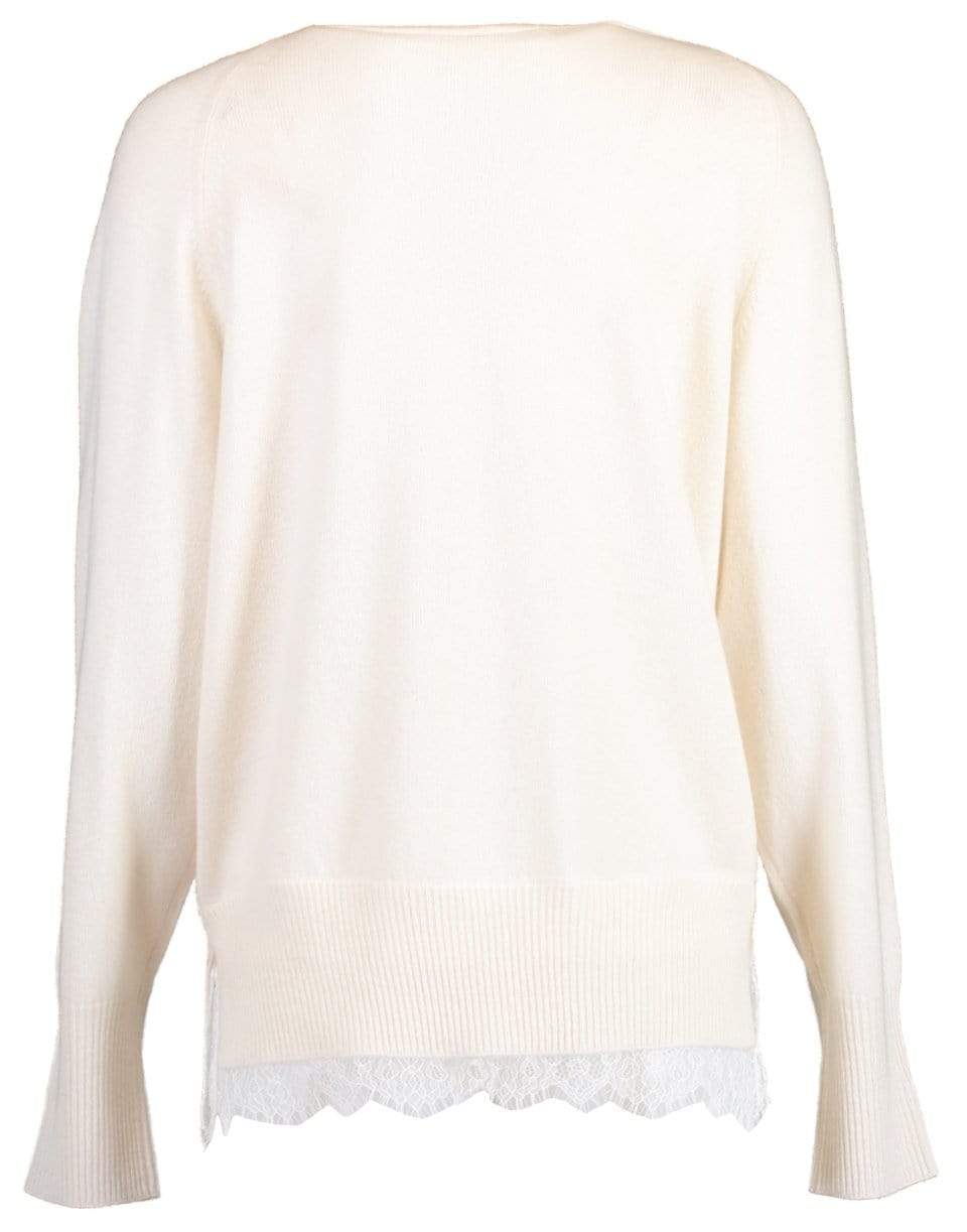 BROCHU WALKER-Ivory Lace Vee Looker Pullover-