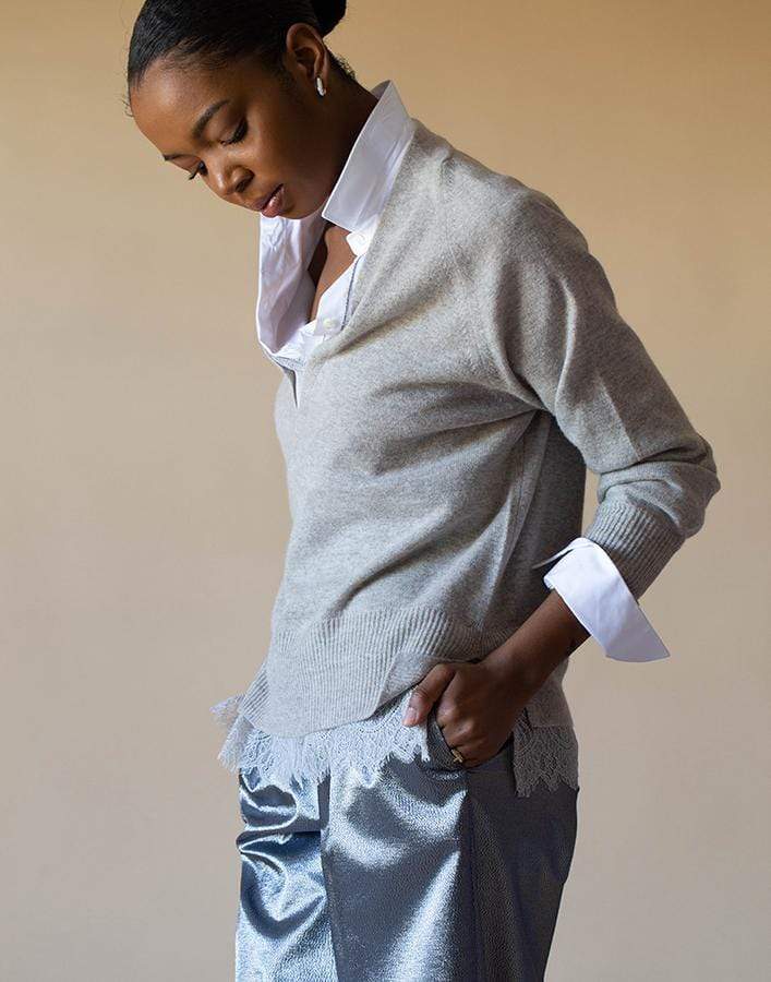 BROCHU WALKER-Melange Lace Vee Looker Pullover-