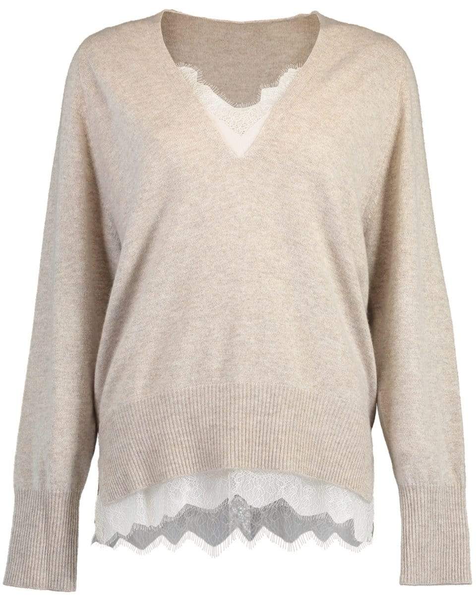 BROCHU WALKER-Melange Lace Vee Looker Pullover-
