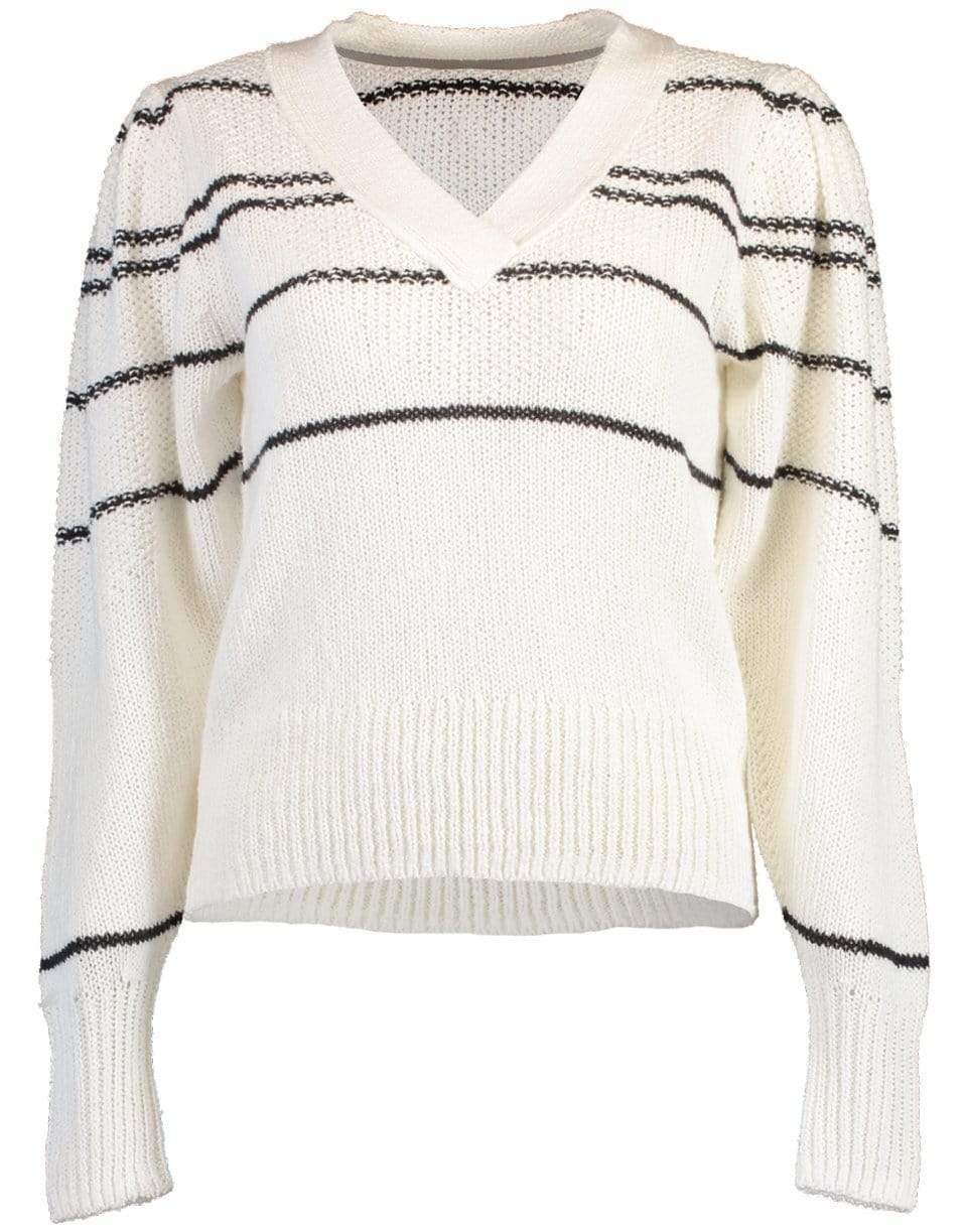 BROCHU WALKER-Sasha Striped Vee Sweater-
