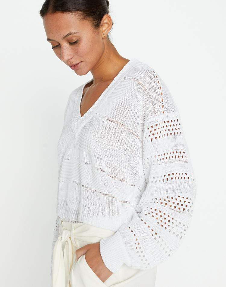 BROCHU WALKER-Silvia Eyelet Vee Top-
