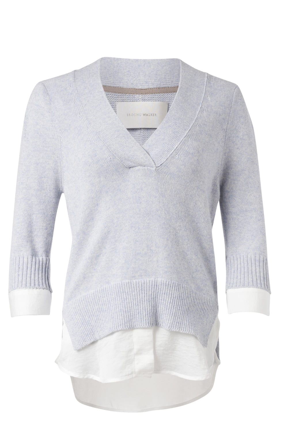 BROCHU WALKER-Lucie Layered Vee Looker Sweater-