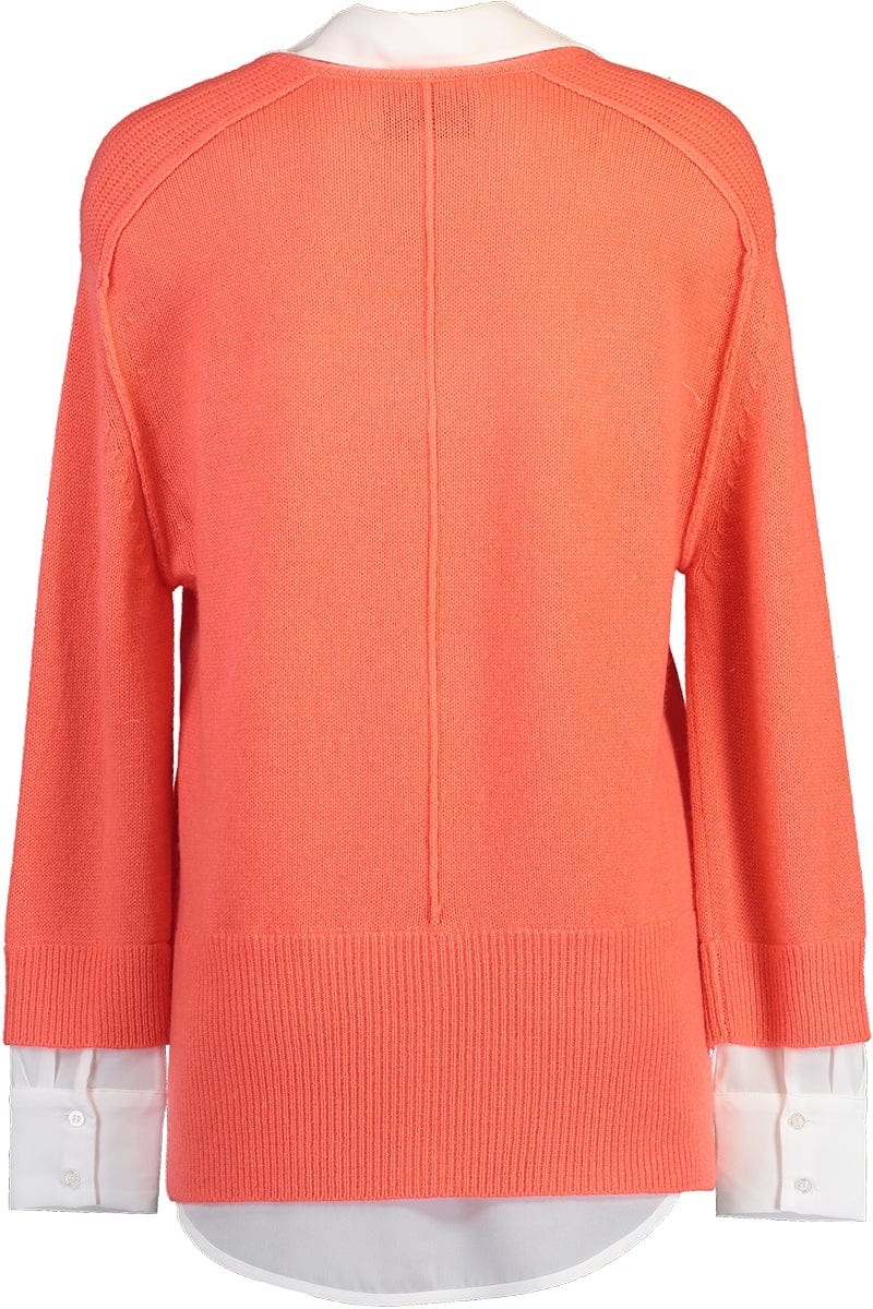 BROCHU WALKER-V Neck Layered Pullover-