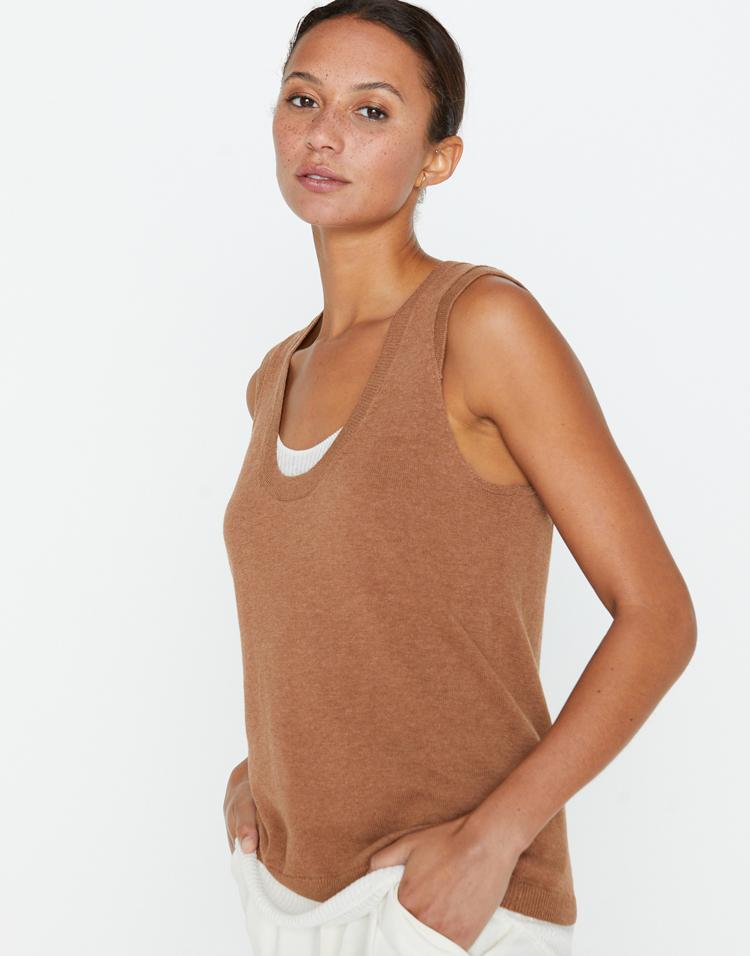 BROCHU WALKER-Porcini Loreen Layered Tank-