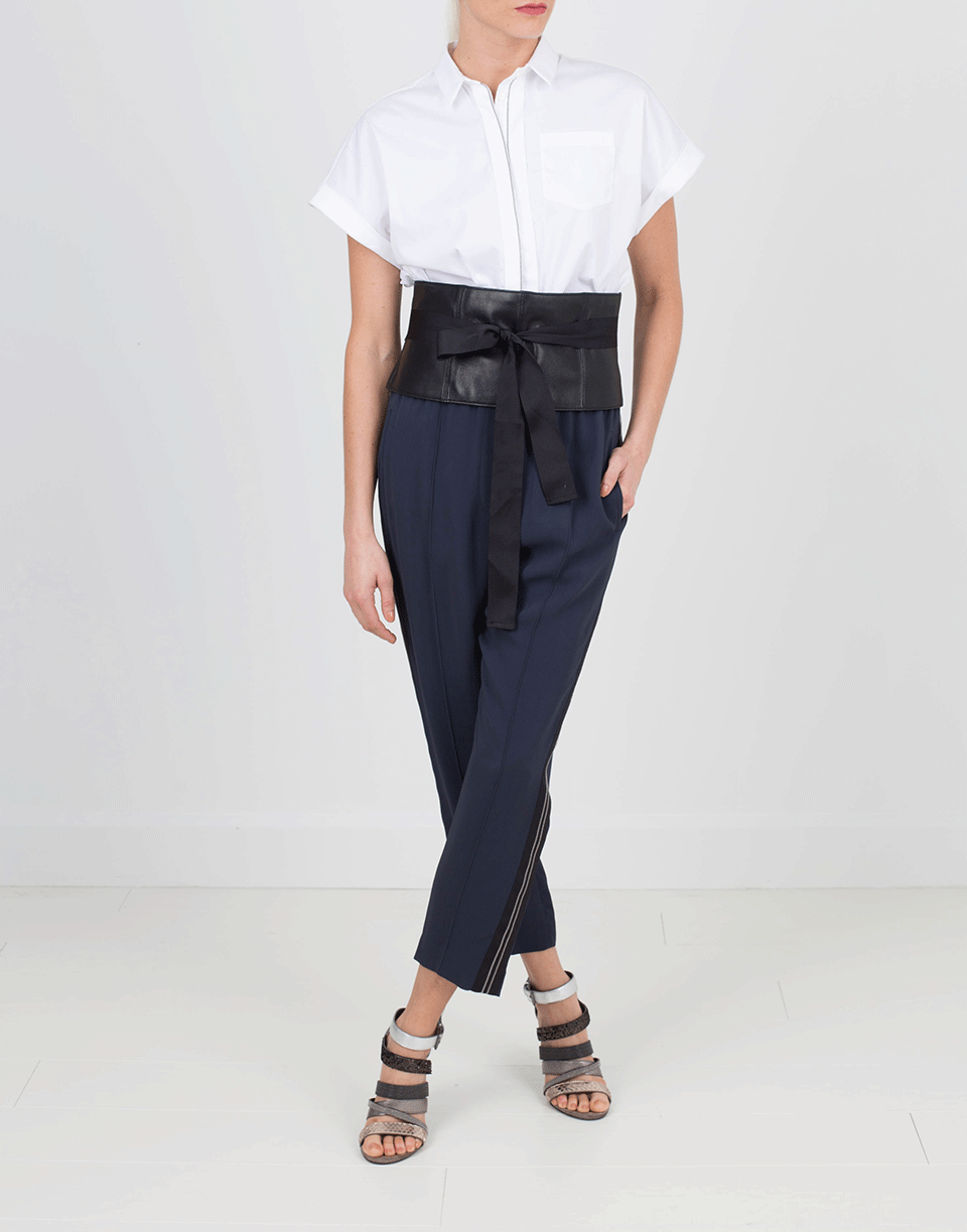 BRUNELLO CUCINELLI-Leather Corset Belt-