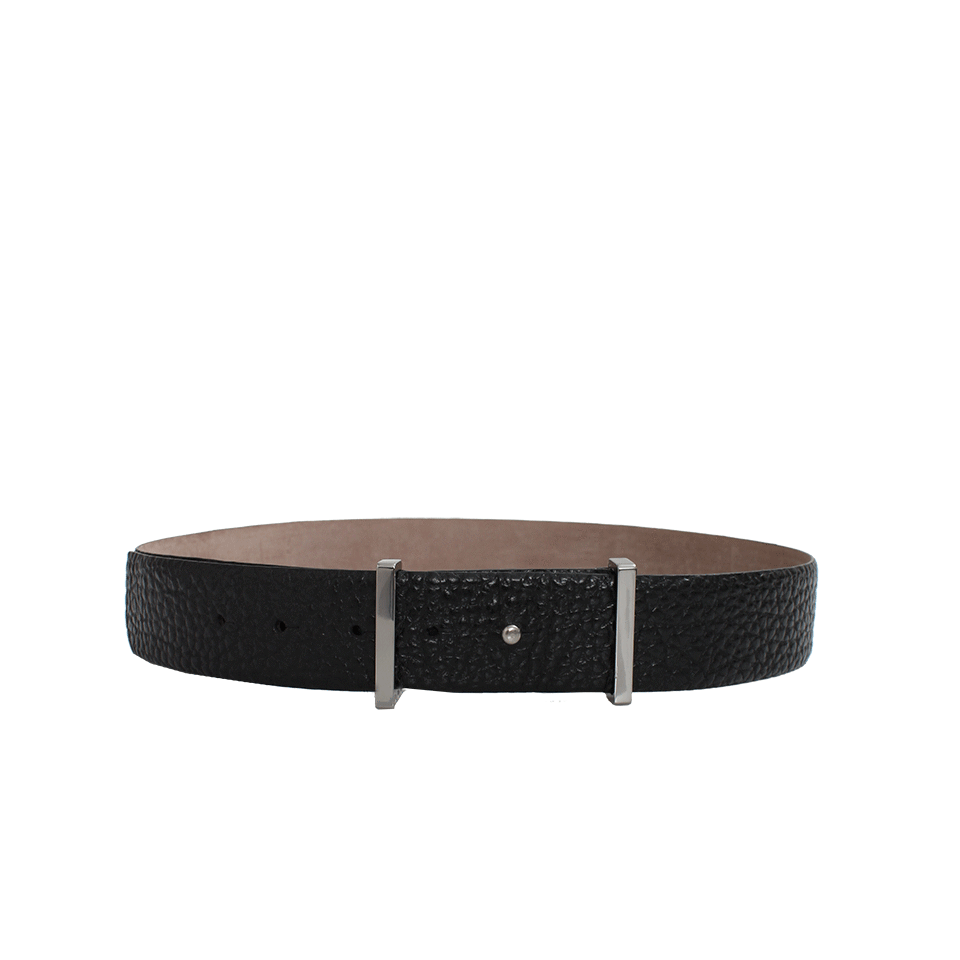 BRUNELLO CUCINELLI-Pebbled Leather Mid-Waist Belt-