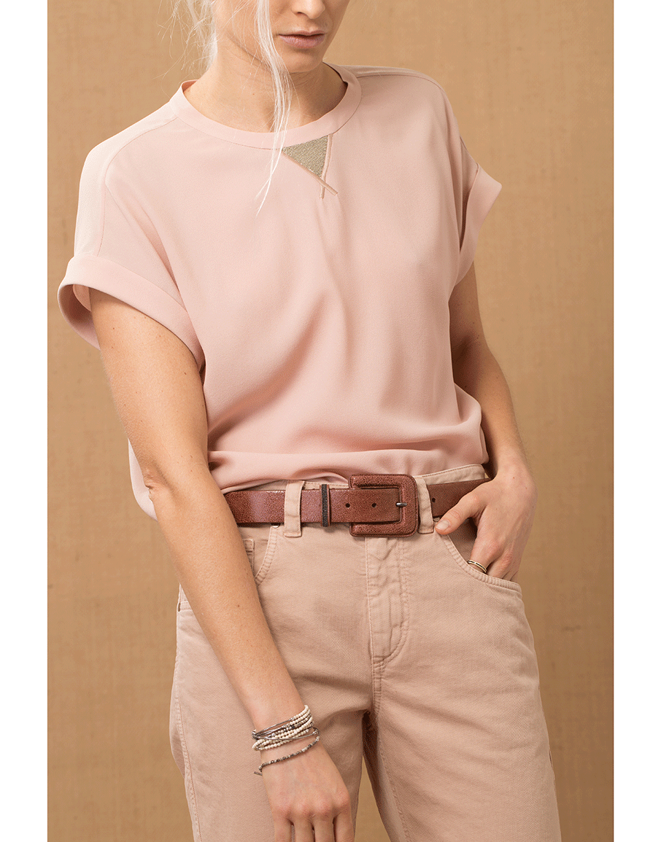 BRUNELLO CUCINELLI-Blossom Leather Belt-
