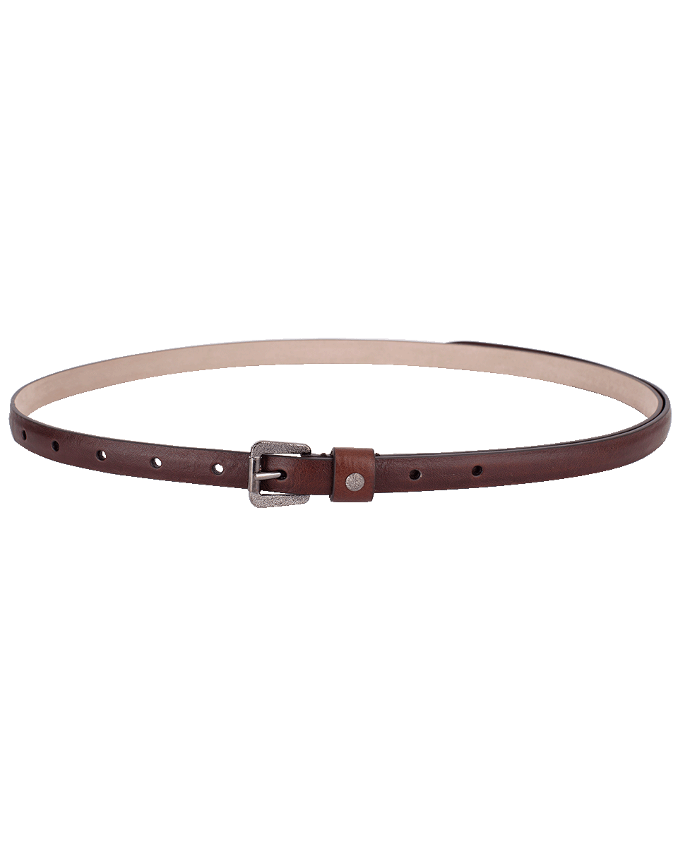 BRUNELLO CUCINELLI-Diamond Buckle Skinny Riding Belt-