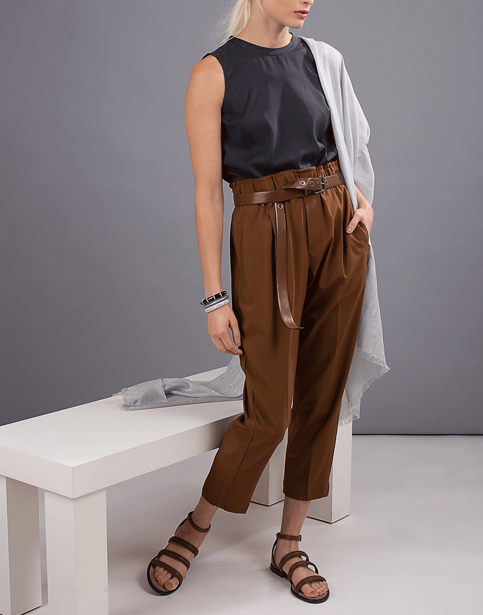 BRUNELLO CUCINELLI-Textured Grommet Belt-