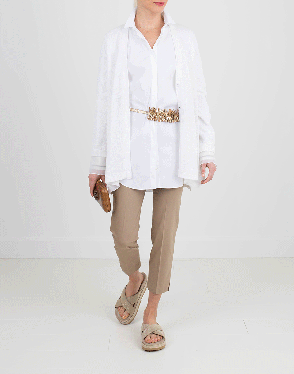 BRUNELLO CUCINELLI-Leather Fringe Tie Belt-GOLD