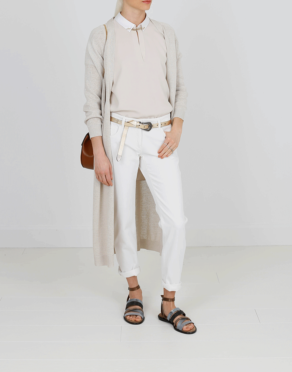 BRUNELLO CUCINELLI-Metallic Western Belt-