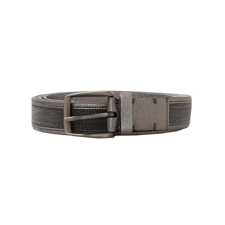 BRUNELLO CUCINELLI-Thick Monili Metallic Belt-