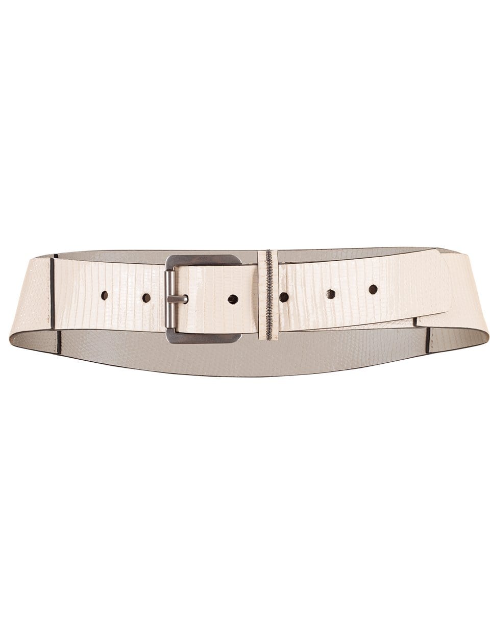 BRUNELLO CUCINELLI-Monili Strap Detail Lizard Belt-