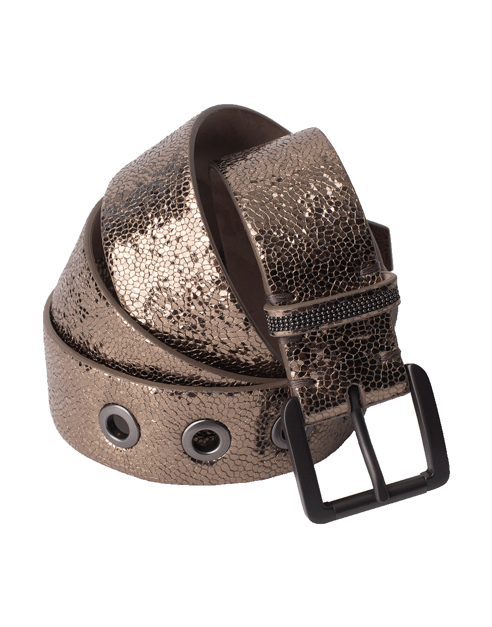 BRUNELLO CUCINELLI-Broken Glass Leather Belt-