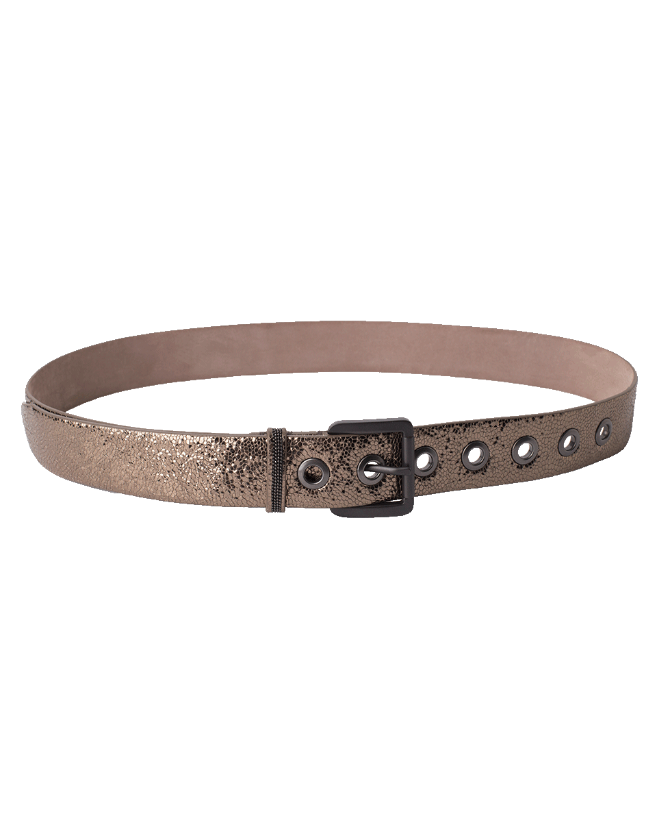 BRUNELLO CUCINELLI-Broken Glass Leather Belt-