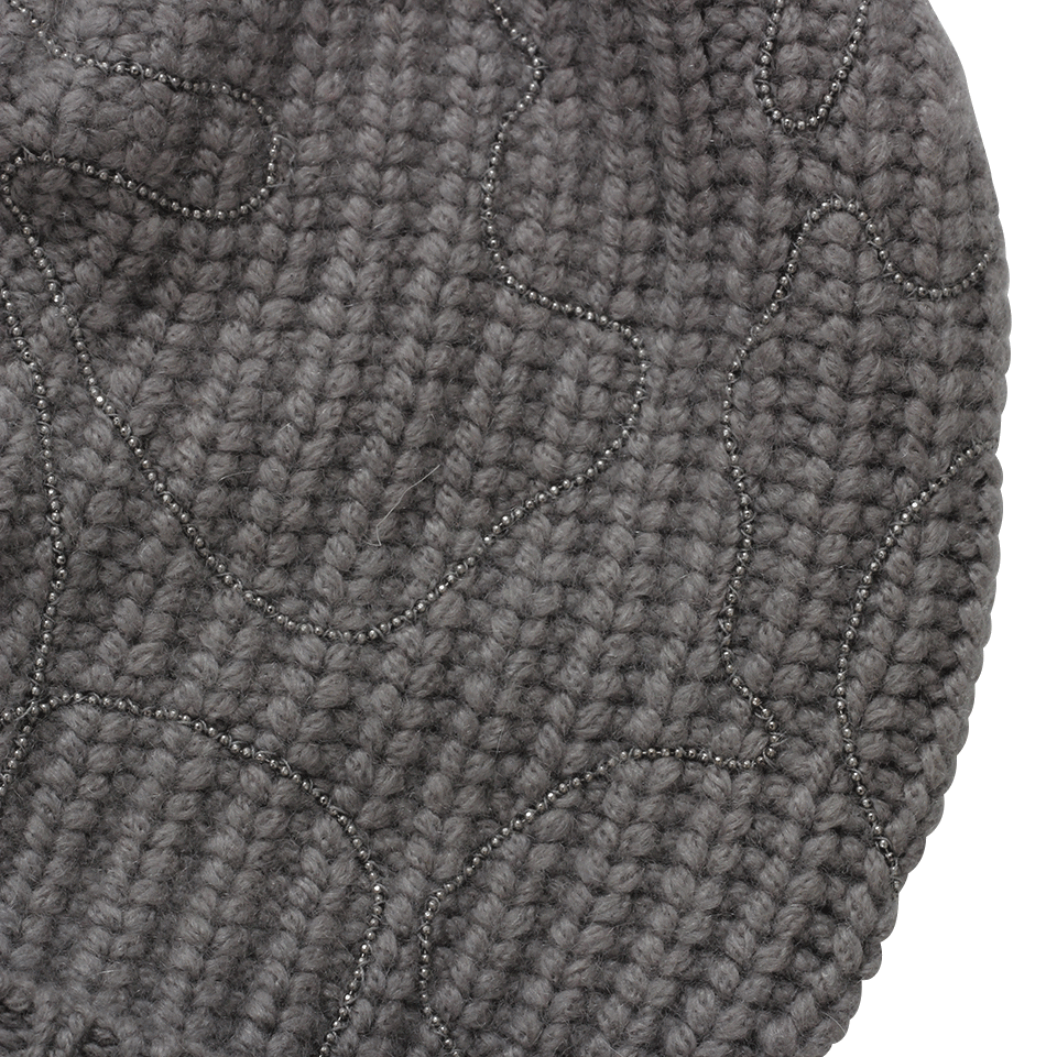 BRUNELLO CUCINELLI-Monili Embroidered Cashmere Beanie-CLAY