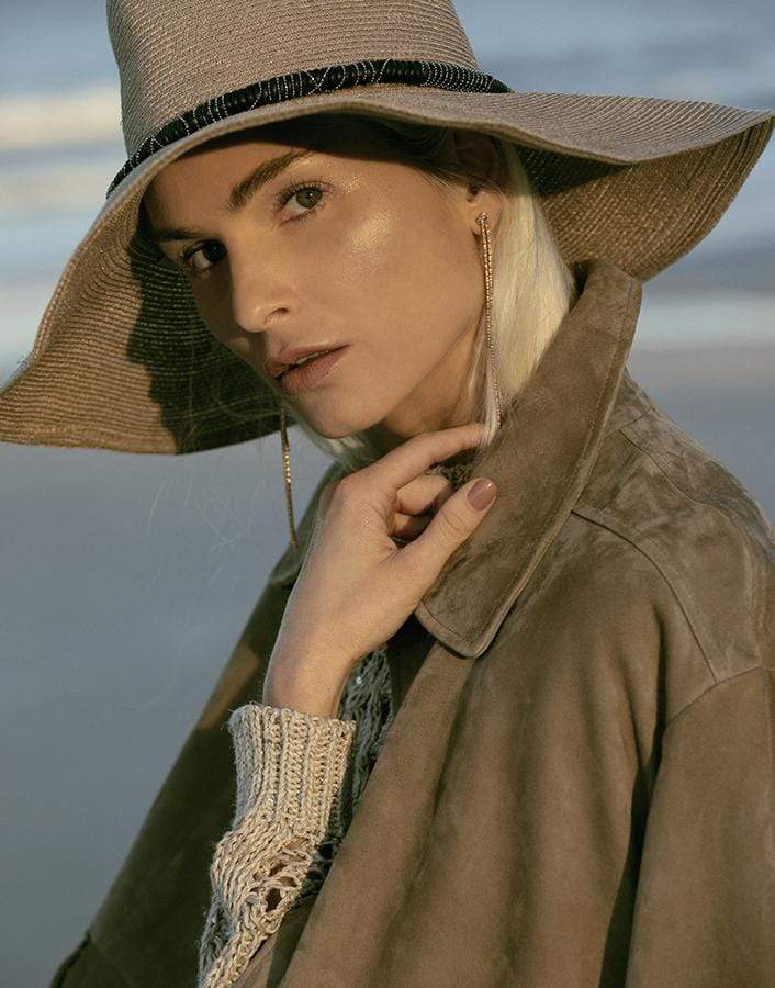 BRUNELLO CUCINELLI-Woven Monili Sun Hat-