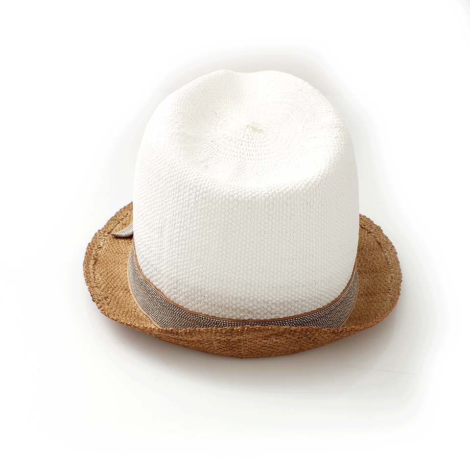 BRUNELLO CUCINELLI-Monili Raffia Fedora-