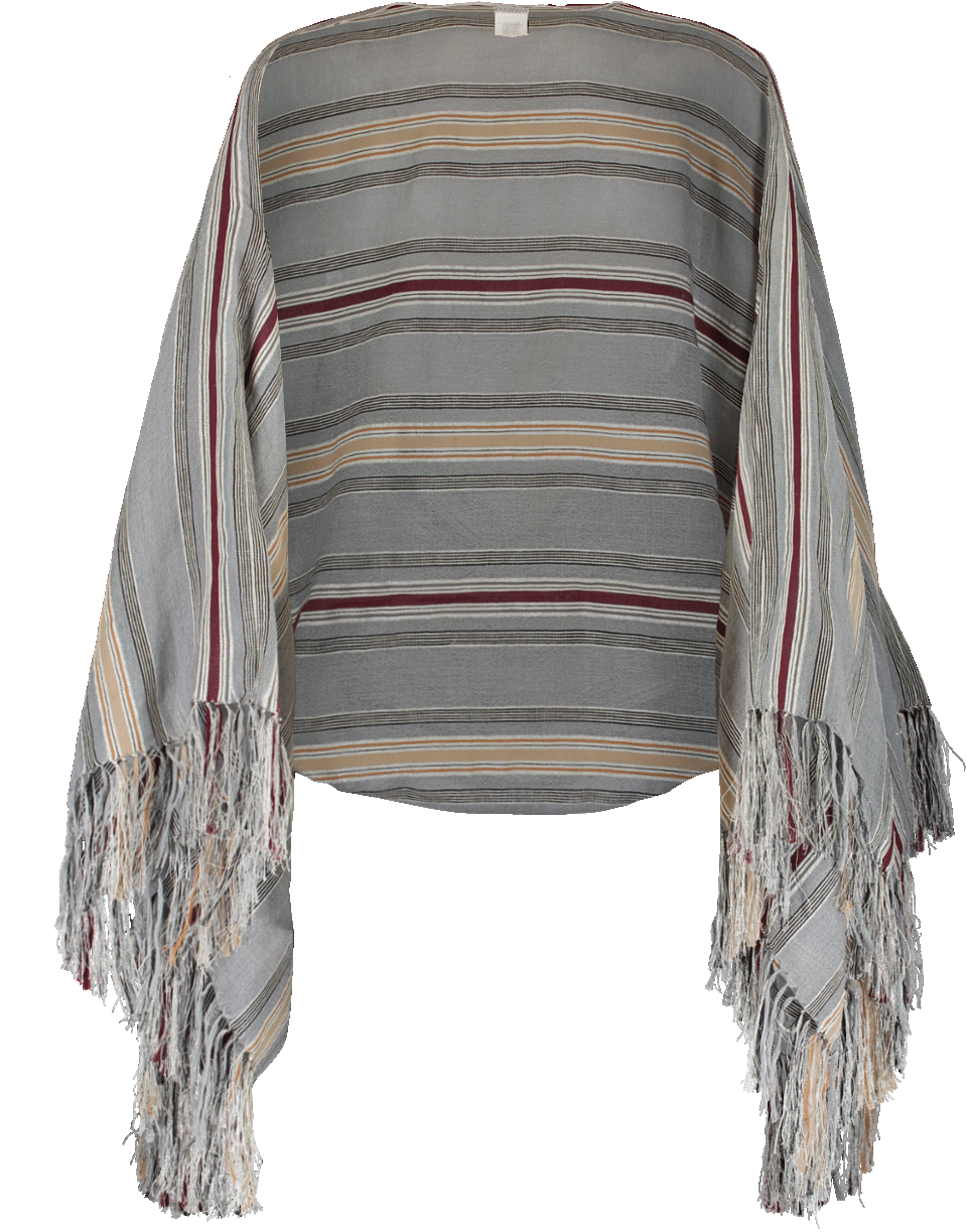 BRUNELLO CUCINELLI-Linen Cotton Silk Lurex Shrug-GRY/SLV