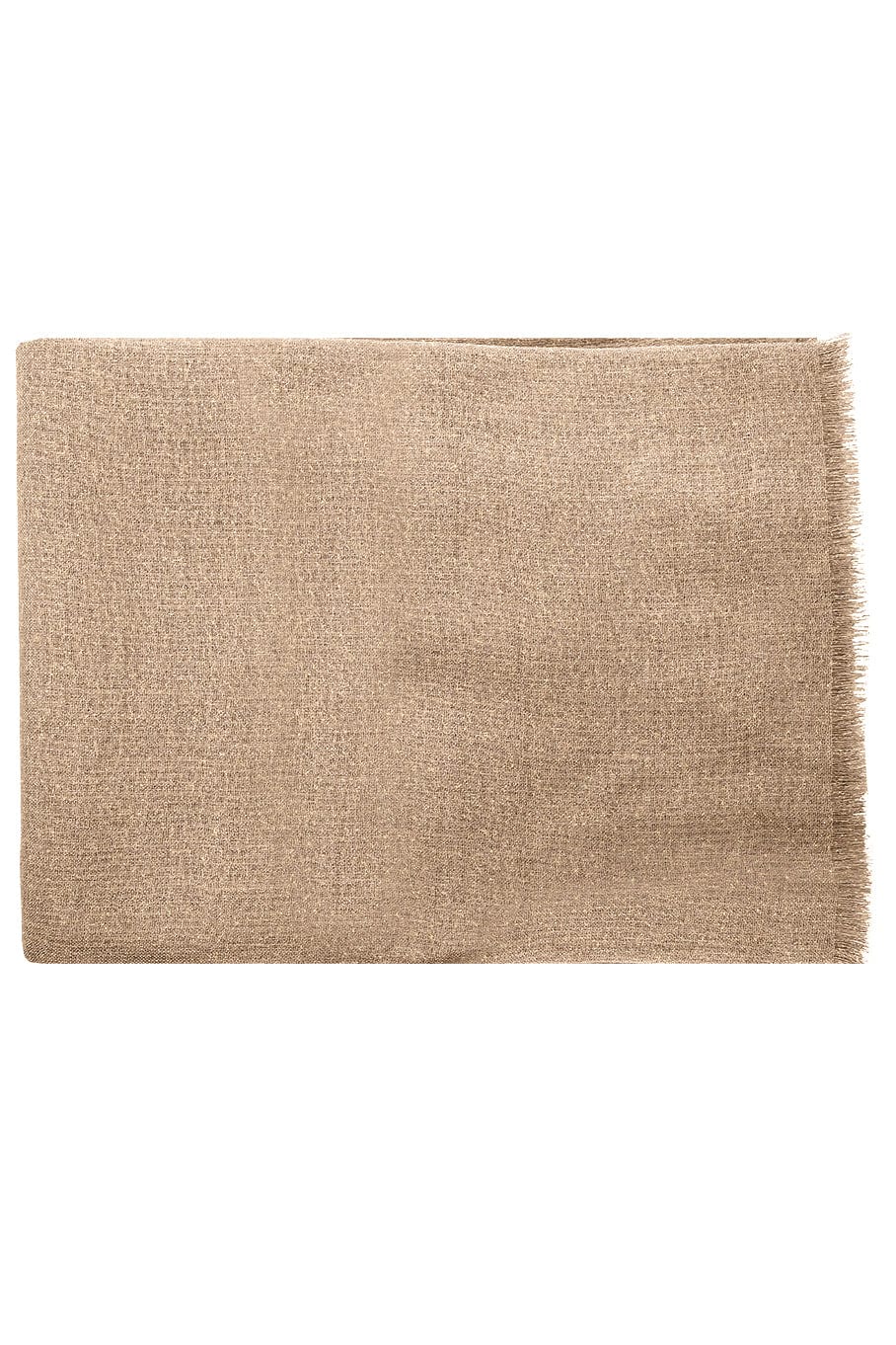 BRUNELLO CUCINELLI-Cashmere Silk Lurex Scarf - Almond Butter-ALMOND BUTTER